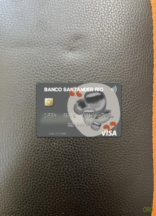 Argentine Banco Santander Río carte visa photolook avant